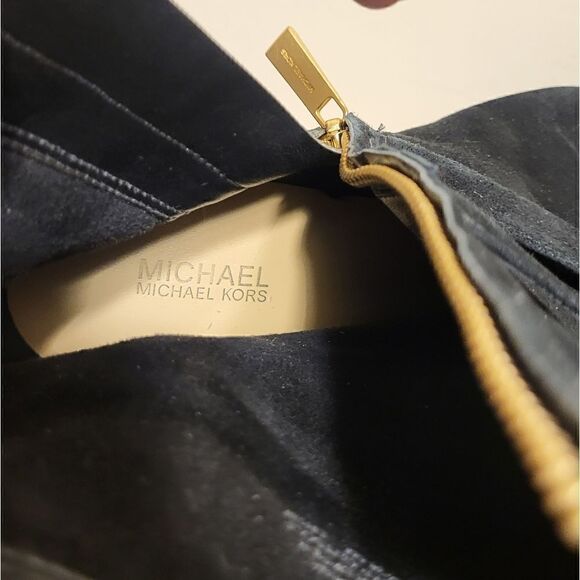 Michael Kors "Maisie" Black Suede Platform Mid-Calf Boots Sz 8.5 MSRP $185 - Picture 8 of 10